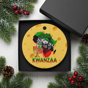 King Lion Of Africa Kwanzaa Map Ceramic Ornament Heritage Pride Gift TS12 1pc Yellow Cheese Print Your Wear