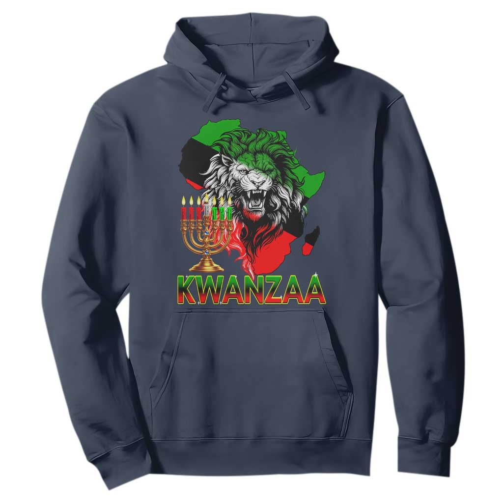 King Lion Of Africa Kwanzaa Map Hoodie Heritage Pride Gift TS12 Navy Print Your Wear