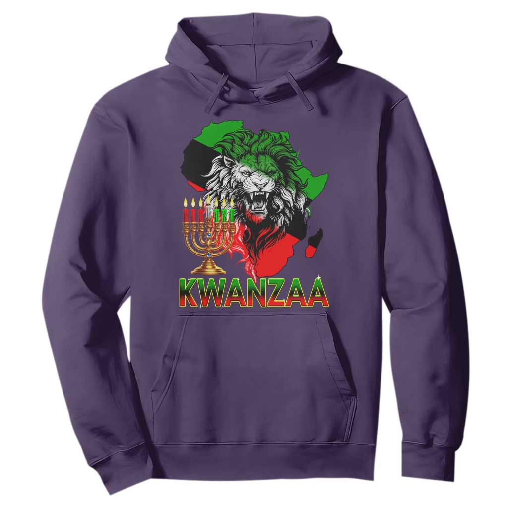 King Lion Of Africa Kwanzaa Map Hoodie Heritage Pride Gift TS12 Purple Print Your Wear