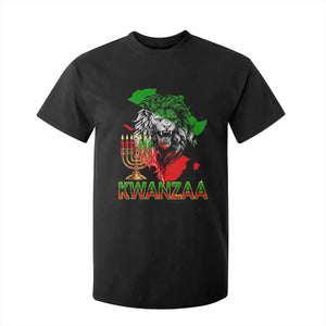 King Lion Of Africa Kwanzaa Map T Shirt For Kid Heritage Pride Gift TS12 Black Print Your Wear