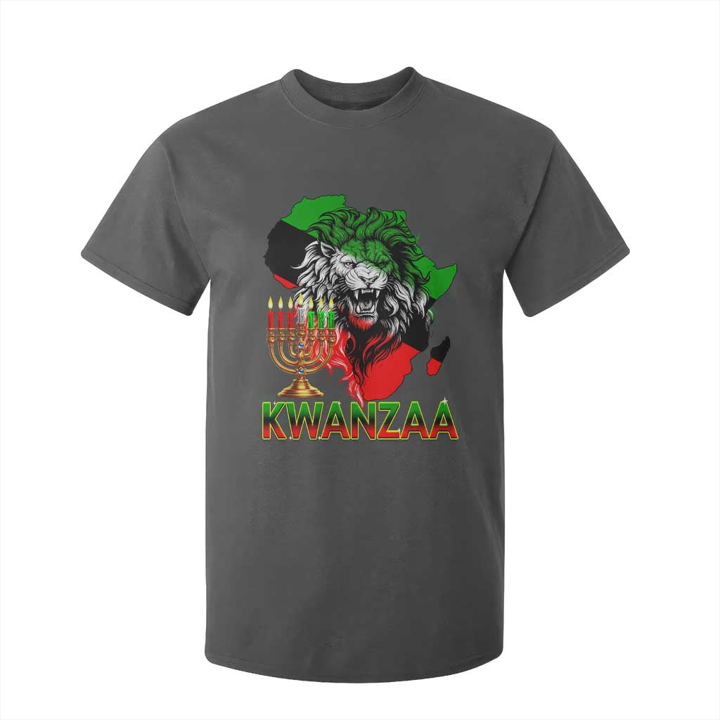 King Lion Of Africa Kwanzaa Map T Shirt For Kid Heritage Pride Gift TS12 Dark Heather Print Your Wear