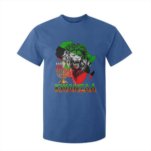 King Lion Of Africa Kwanzaa Map T Shirt For Kid Heritage Pride Gift TS12 Royal Blue Print Your Wear