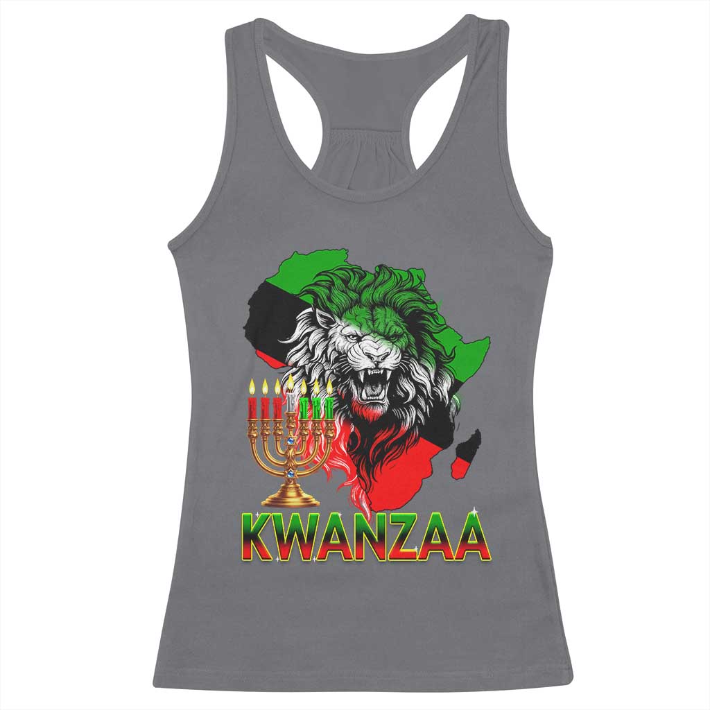 King Lion Of Africa Kwanzaa Map Racerback Tank Top Heritage Pride Gift TS12 Charcoal Print Your Wear