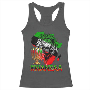 King Lion Of Africa Kwanzaa Map Racerback Tank Top Heritage Pride Gift TS12 Dark Heather Print Your Wear