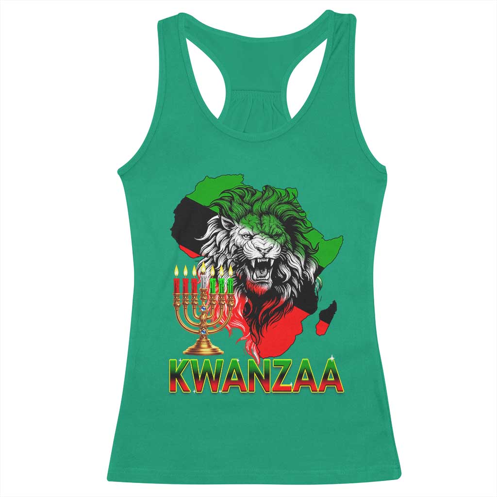 King Lion Of Africa Kwanzaa Map Racerback Tank Top Heritage Pride Gift TS12 Irish Green Print Your Wear