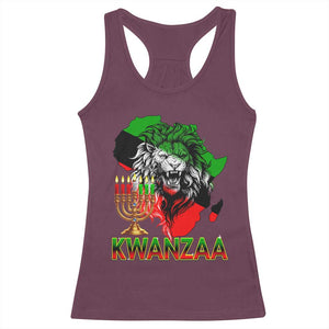 King Lion Of Africa Kwanzaa Map Racerback Tank Top Heritage Pride Gift TS12 Maroon Print Your Wear