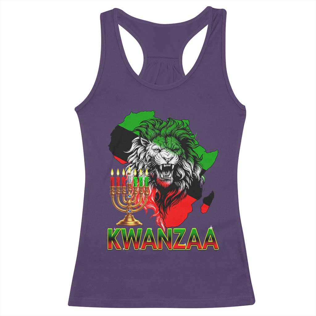 King Lion Of Africa Kwanzaa Map Racerback Tank Top Heritage Pride Gift TS12 Purple Print Your Wear