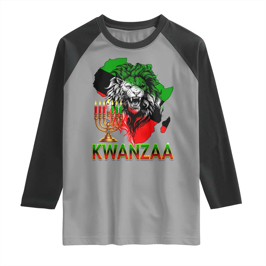 King Lion Of Africa Kwanzaa Map Raglan Shirt Heritage Pride Gift TS12 Sport Gray Black Print Your Wear