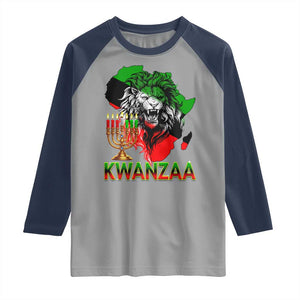 King Lion Of Africa Kwanzaa Map Raglan Shirt Heritage Pride Gift TS12 Sport Gray Navy Print Your Wear