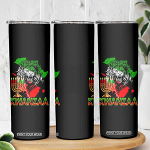 King Lion Of Africa Kwanzaa Map Skinny Tumbler Heritage Pride Gift TS12 Print Your Wear