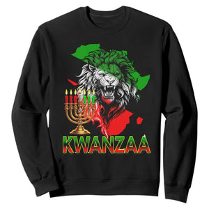 King Lion Of Africa Kwanzaa Map Sweatshirt Heritage Pride Gift TS12 Black Print Your Wear