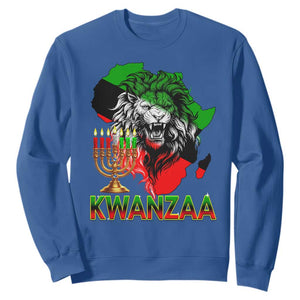 King Lion Of Africa Kwanzaa Map Sweatshirt Heritage Pride Gift TS12 Royal Blue Print Your Wear