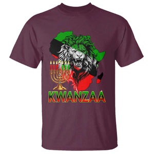 King Lion Of Africa Kwanzaa Map T Shirt Heritage Pride Gift TS12 Maroon Print Your Wear