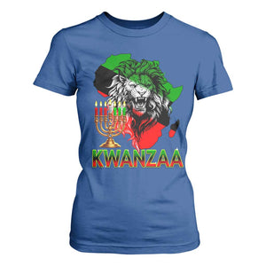 King Lion Of Africa Kwanzaa Map T Shirt For Women Heritage Pride Gift TS12 Royal Blue Print Your Wear