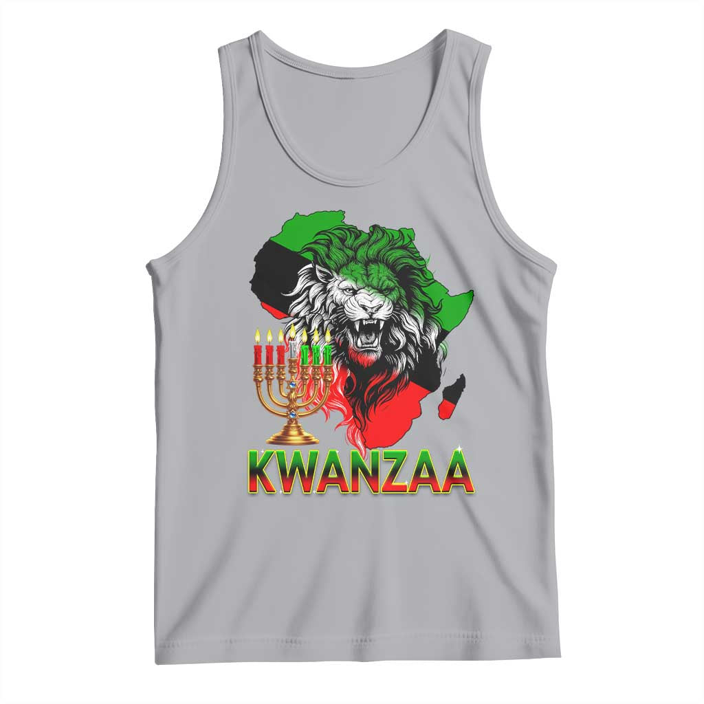 King Lion Of Africa Kwanzaa Map Tank Top Heritage Pride Gift TS12 Athletic Heather Print Your Wear
