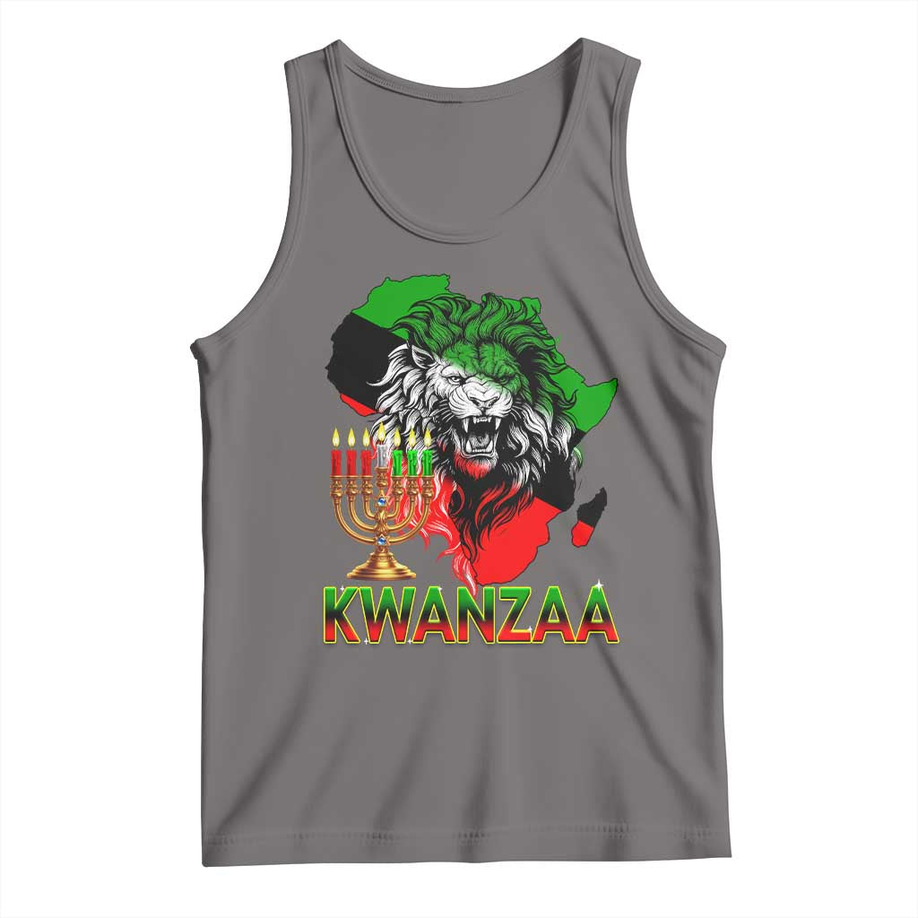 King Lion Of Africa Kwanzaa Map Tank Top Heritage Pride Gift TS12 Deep Heather Print Your Wear