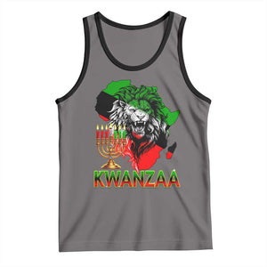 King Lion Of Africa Kwanzaa Map Tank Top Heritage Pride Gift TS12 Deep Heather Black Print Your Wear