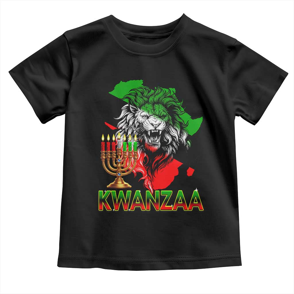 King Lion Of Africa Kwanzaa Map Toddler T Shirt Heritage Pride Gift TS12 Black Print Your Wear