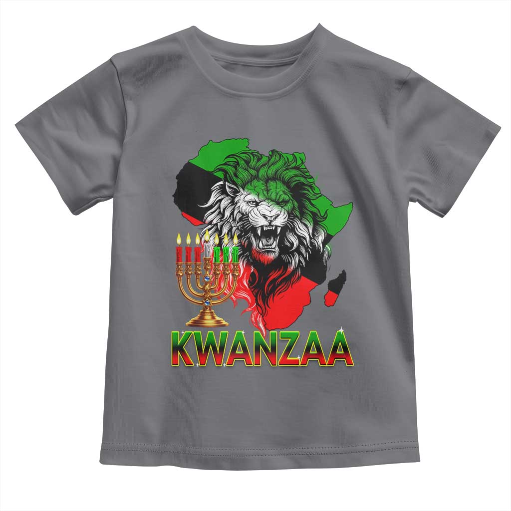 King Lion Of Africa Kwanzaa Map Toddler T Shirt Heritage Pride Gift TS12 Charcoal Print Your Wear