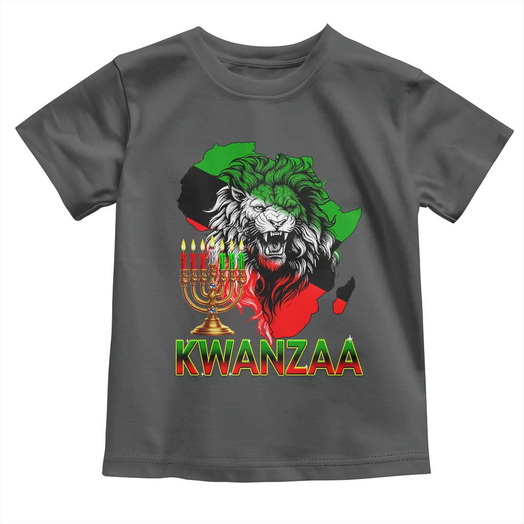 King Lion Of Africa Kwanzaa Map Toddler T Shirt Heritage Pride Gift TS12 Dark Heather Print Your Wear