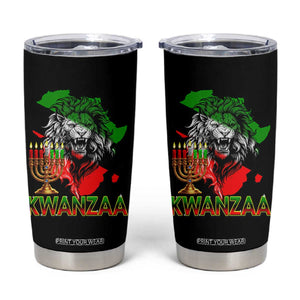 King Lion Of Africa Kwanzaa Map Tumbler Cup Heritage Pride Gift TS12 Black Print Your Wear