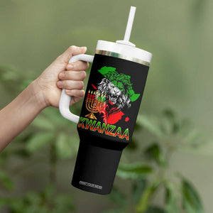 King Lion Of Africa Kwanzaa Map Tumbler With Handle Heritage Pride Gift TS12 Print Your Wear