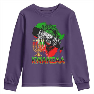 King Lion Of Africa Kwanzaa Map Youth Sweatshirt Heritage Pride Gift TS12 Purple Print Your Wear