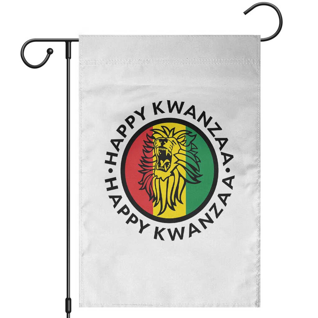 Happy Kwanzaa King Lion Of Africa Heritage Gift Garden Flag TS12 White Print Your Wear