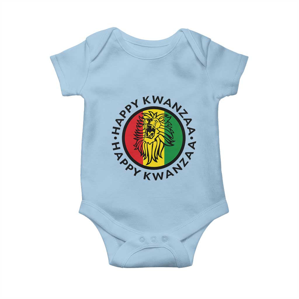 Happy Kwanzaa King Lion Of Africa Heritage Gift Baby Onesie TS12 Light Blue Print Your Wear