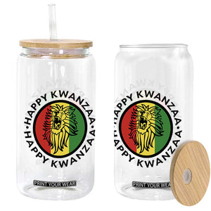 Happy Kwanzaa King Lion Of Africa Heritage Gift Glass Can TS12 Print Your Wear