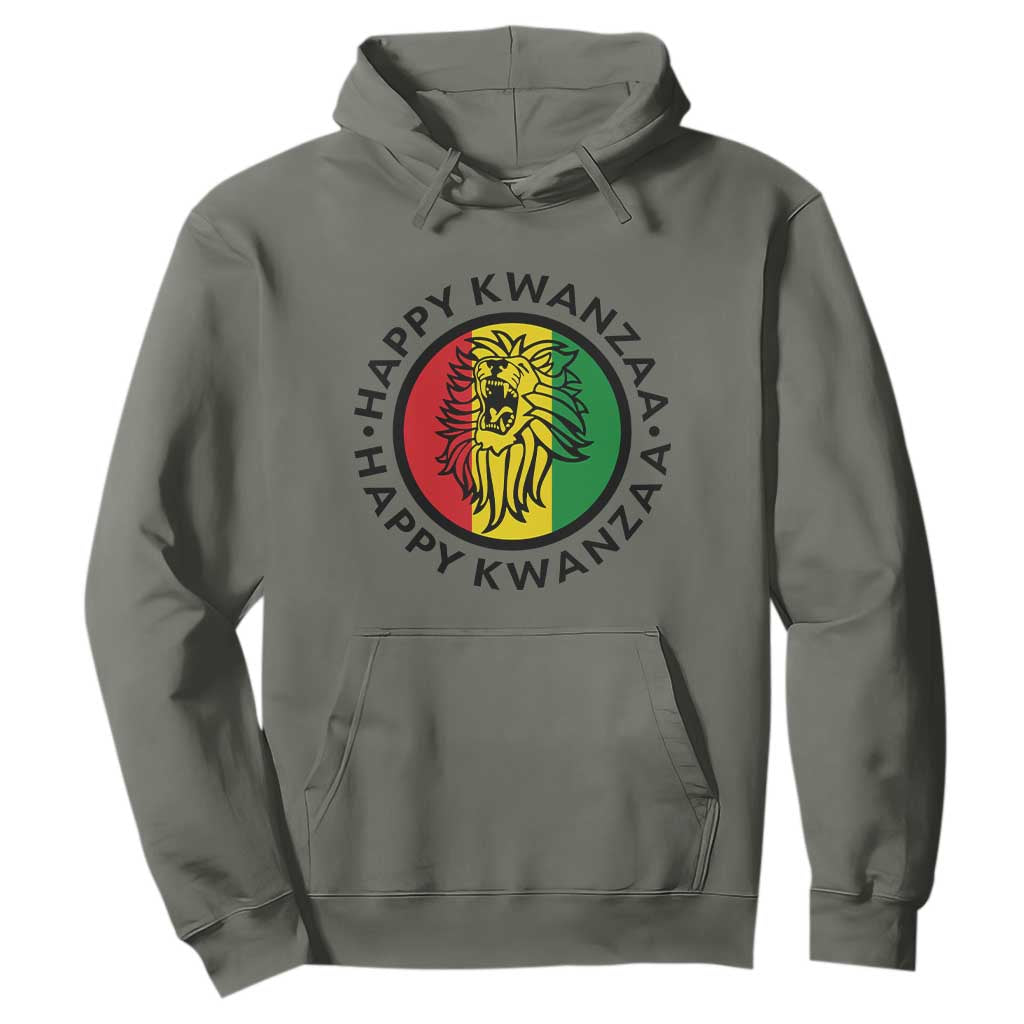 Happy Kwanzaa King Lion Of Africa Heritage Gift Hoodie TS12 Military Green Print Your Wear