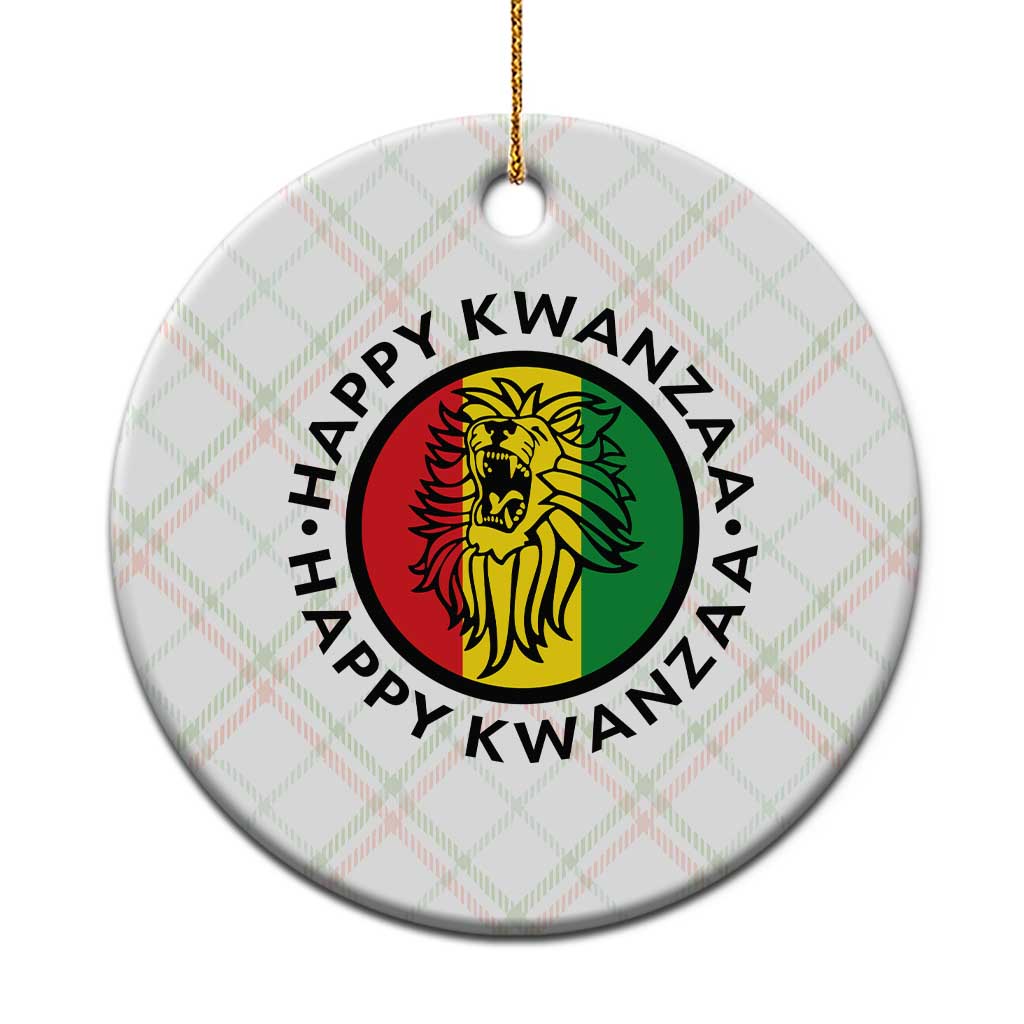 Happy Kwanzaa King Lion Of Africa Heritage Gift Ceramic Ornament TS12 1pc Christmas Plaid Print Your Wear