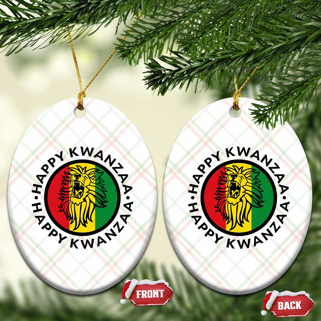 Happy Kwanzaa King Lion Of Africa Heritage Gift Ceramic Ornament TS12 Print Your Wear