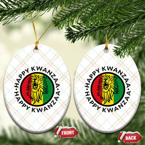 Happy Kwanzaa King Lion Of Africa Heritage Gift Ceramic Ornament TS12 Print Your Wear