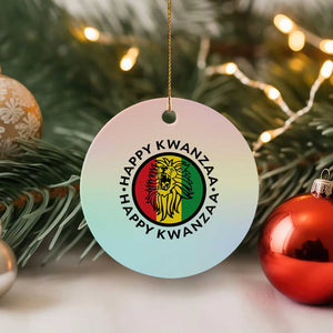 Happy Kwanzaa King Lion Of Africa Heritage Gift Ceramic Ornament TS12 1pc Pastel Print Your Wear