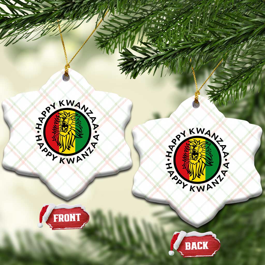 Happy Kwanzaa King Lion Of Africa Heritage Gift Ceramic Ornament TS12 Print Your Wear