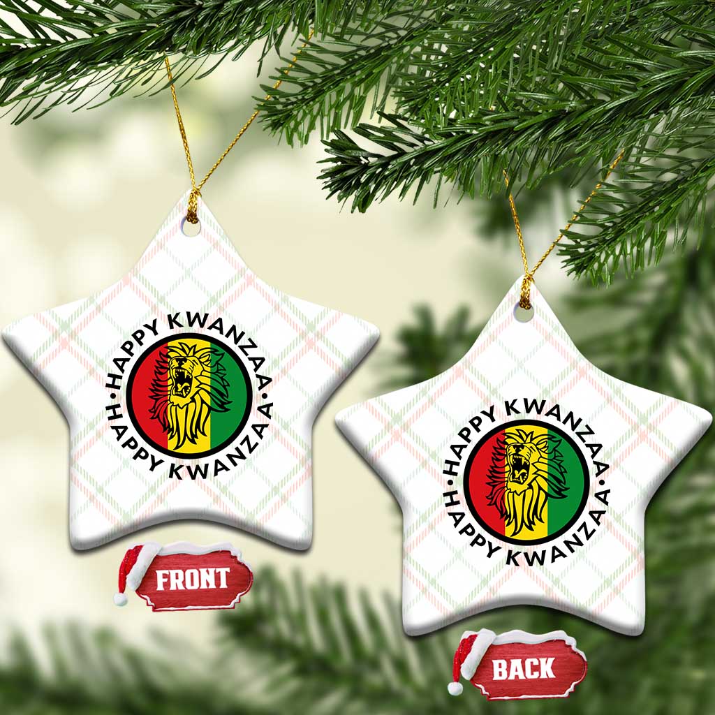 Happy Kwanzaa King Lion Of Africa Heritage Gift Ceramic Ornament TS12 Print Your Wear