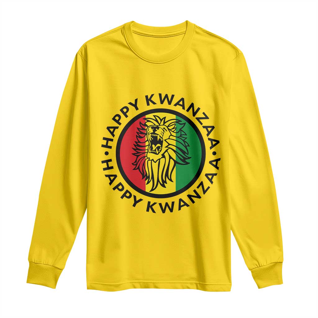 Happy Kwanzaa King Lion Of Africa Heritage Gift Long Sleeve Shirt TS12 Daisy Print Your Wear