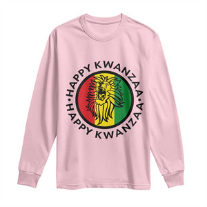 Happy Kwanzaa King Lion Of Africa Heritage Gift Long Sleeve Shirt TS12 Light Pink Print Your Wear