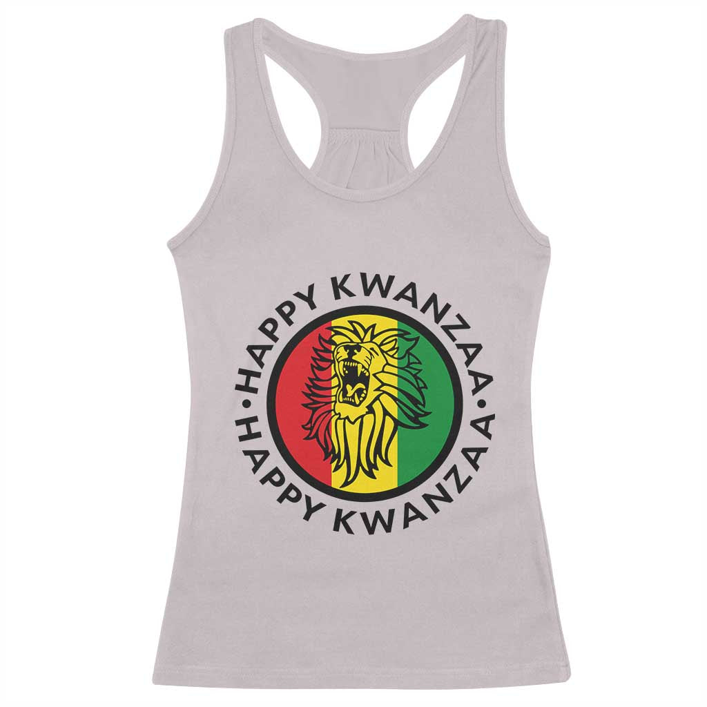 Happy Kwanzaa King Lion Of Africa Heritage Gift Racerback Tank Top TS12 Ice Gray Print Your Wear