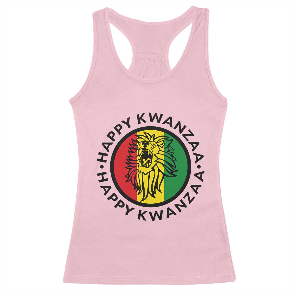 Happy Kwanzaa King Lion Of Africa Heritage Gift Racerback Tank Top TS12 Light Pink Print Your Wear