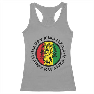 Happy Kwanzaa King Lion Of Africa Heritage Gift Racerback Tank Top TS12 Sport Gray Print Your Wear
