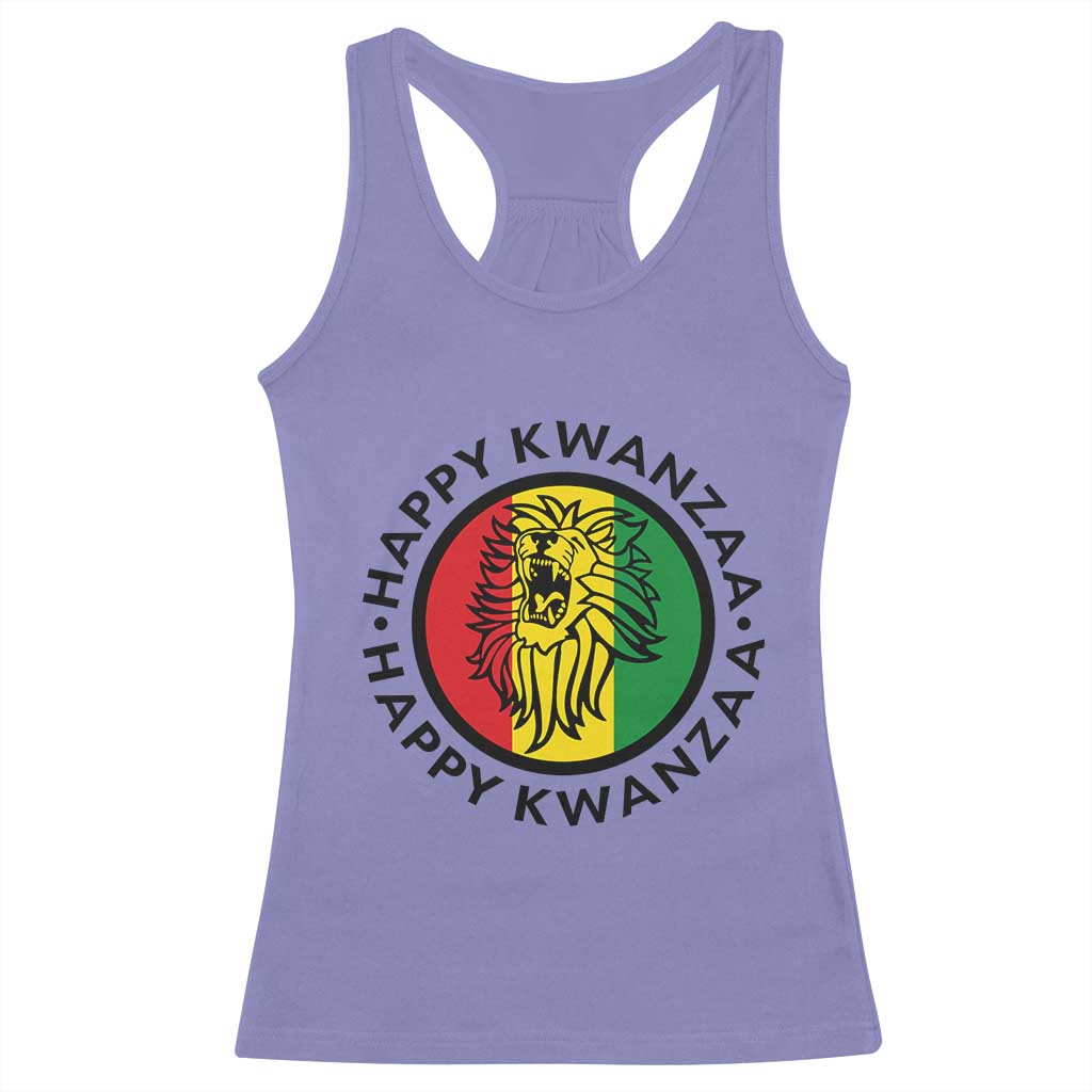 Happy Kwanzaa King Lion Of Africa Heritage Gift Racerback Tank Top TS12 Violet Print Your Wear