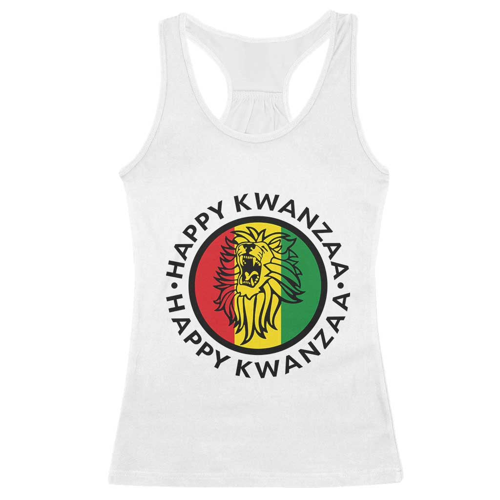 Happy Kwanzaa King Lion Of Africa Heritage Gift Racerback Tank Top TS12 White Print Your Wear