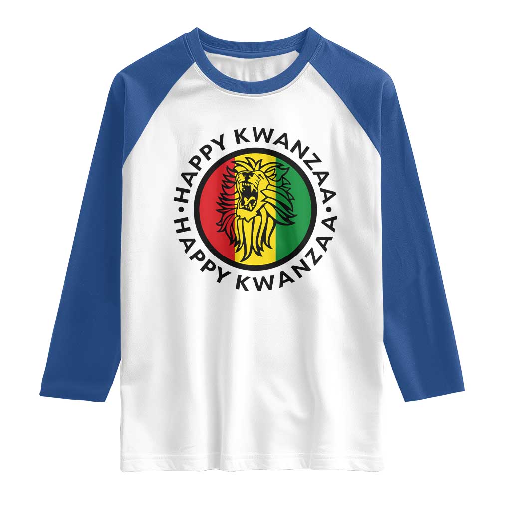 Happy Kwanzaa King Lion Of Africa Heritage Gift Raglan Shirt TS12 White Royal Print Your Wear
