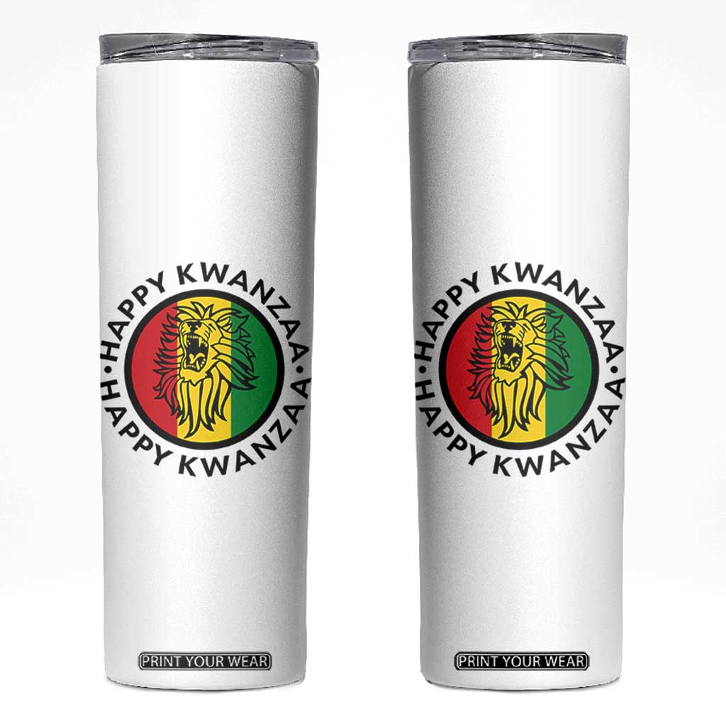 Happy Kwanzaa King Lion Of Africa Heritage Gift Skinny Tumbler TS12 White Print Your Wear