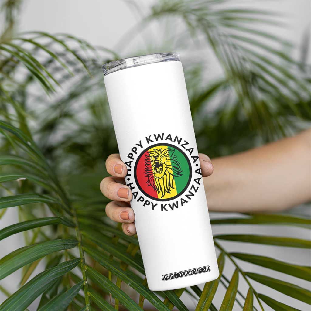 Happy Kwanzaa King Lion Of Africa Heritage Gift Skinny Tumbler TS12 Print Your Wear
