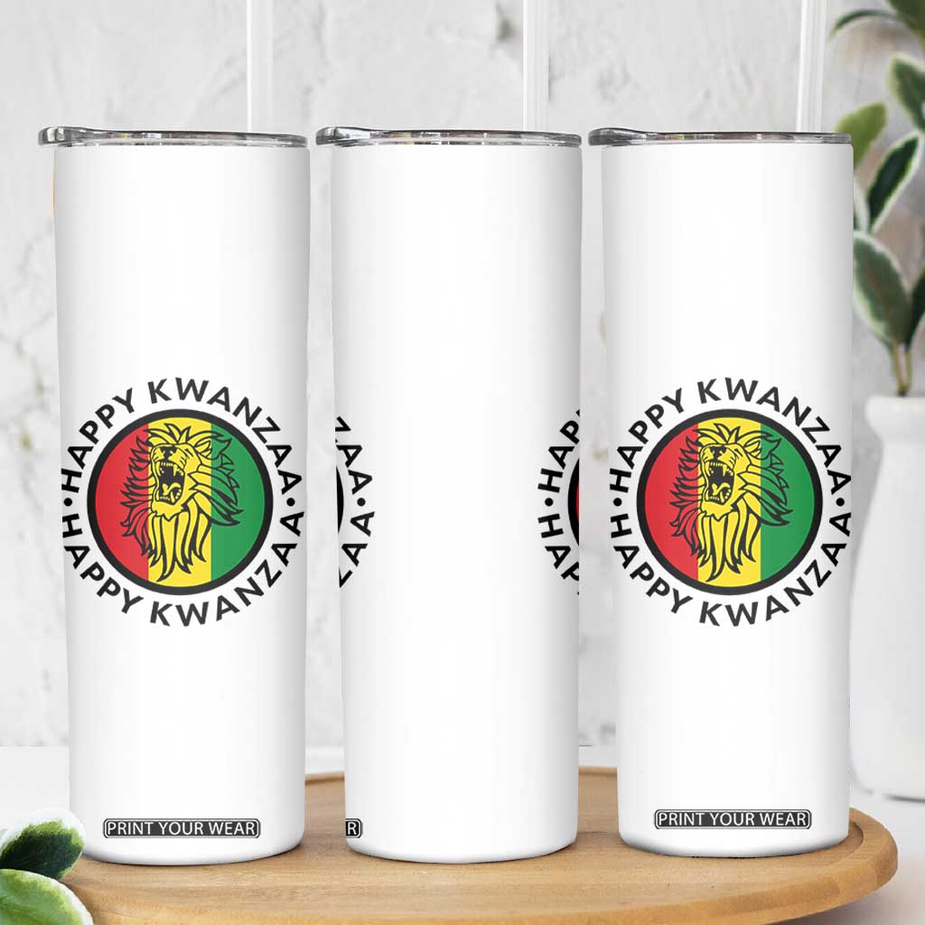 Happy Kwanzaa King Lion Of Africa Heritage Gift Skinny Tumbler TS12 Print Your Wear