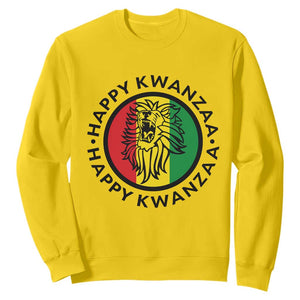 Happy Kwanzaa King Lion Of Africa Heritage Gift Sweatshirt TS12 Daisy Print Your Wear