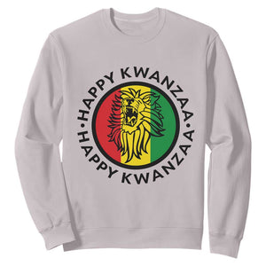 Happy Kwanzaa King Lion Of Africa Heritage Gift Sweatshirt TS12 Ice Gray Print Your Wear